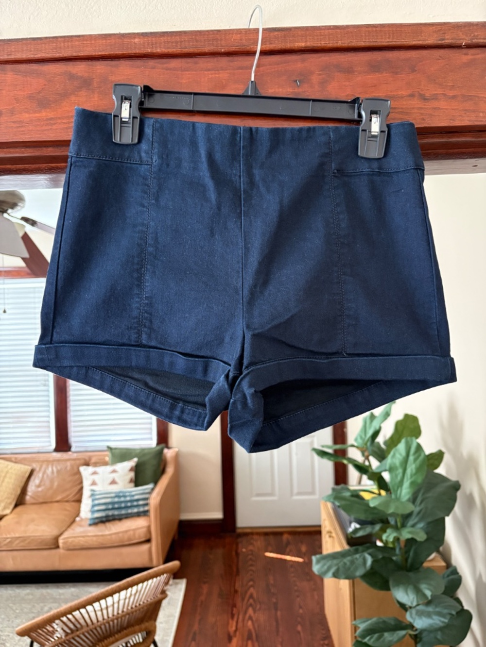 Forever 21 Premium Denim High Waist Cuffed Shorts Size 29